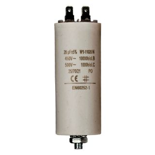 W1-11020N Kondensator 20.0uf / 450 v + Aarde
