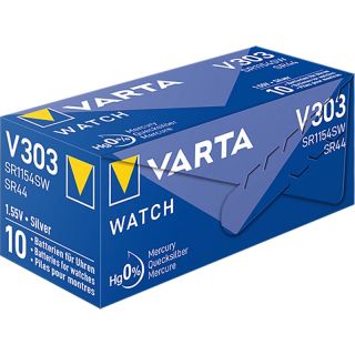 VARTA-V303 Silber-Oxid-Batterie SR44 1.55 V 170 mAh 1-Packung (VPE=10 Stk)