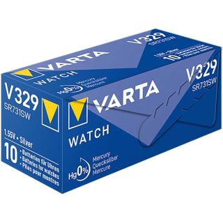 VARTA-V329 Silber-Oxid-Batterie SR731 1.55 V 26 mAh 1-Packung (VPE=10 Stk)