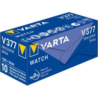 VARTA-V377 Silber-Oxid-Batterie SR66 1.55 V 27 mAh 1-Packung (VPE=10 Stk)