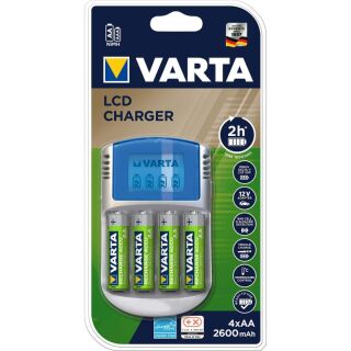 VARTA-POWERLCD AA / AAA NiMH Akku-Ladegerät 4x AA/HR6 2600 mAh