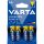 VARTA-4906/4B Alkaline Batterie AA 1.5 V High Energy 4-Blister (VPE=20 Stk)