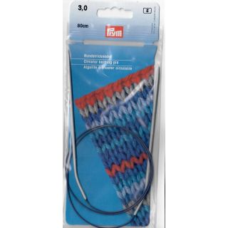 Rundstricknadel PRYM grau/80cm 3,0