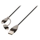BBM39400B10 2-in-1-Sync und Ladekabel USB A male -...