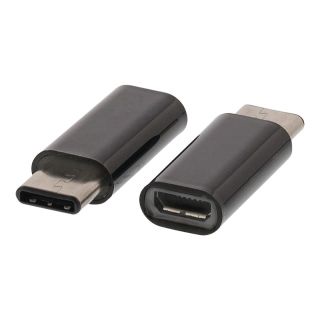 VLCP60910B USB 2.0 Adapter USB-C male - USB Micro B female Schwarz
