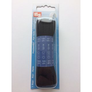 P/SB Schuhband flach 8mm/120cm schwarz Prym 974 730