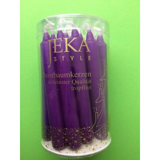Christbaumkerzen (VPE=20 Stk), tropffrei in Dose, lila
