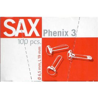 Phenix 3 6,5x19mm 100 Stk. SAX Rundkopfklammer (1Stk=7cent)
