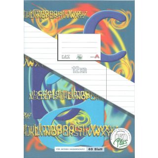 Heft #12KR A4 40 Blatt liniert 9mm mit Korrekturrand