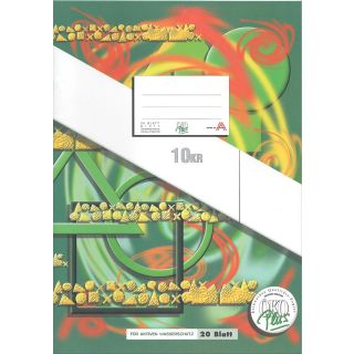 Heft #10KR A4 20 Blatt glatt mit Korrekturrand