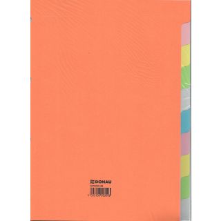 Ringbuchregister 10teilig A4 Hochformat färbig Karton