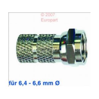 F-Stecker schraub. 6,4-6,6mm DU