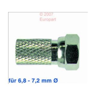 F-Stecker schraub. 6,8-7,2mm DU